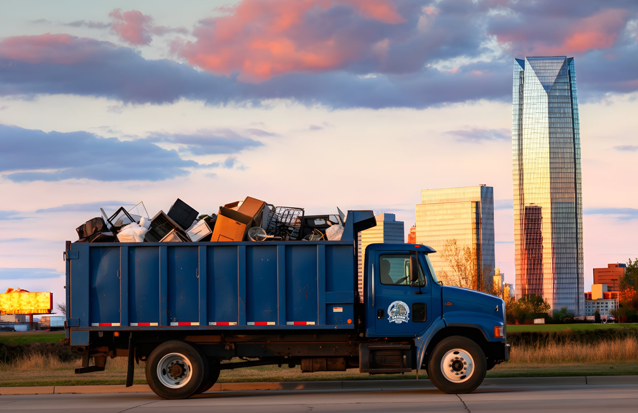 Davion Hauls truck in Oklahoma City